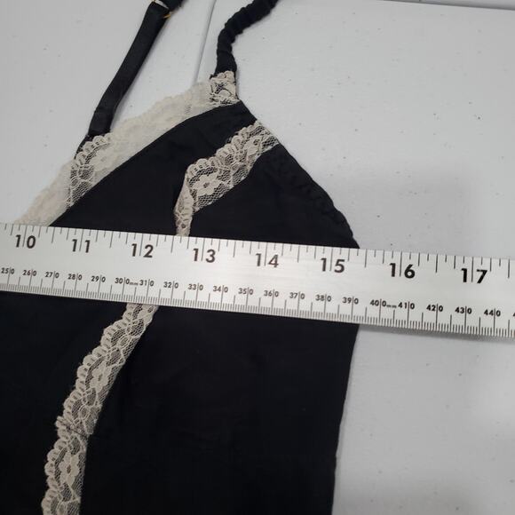 Whimsigoth Vampire Slip Dress Women Medium Black Lace Trim Lingerie Dark Romance - Picture 6 of 9